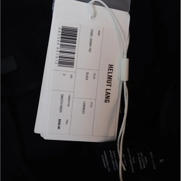 Helmut Lang Belted Leather Panel Slim Pants - Picture 4 of 5